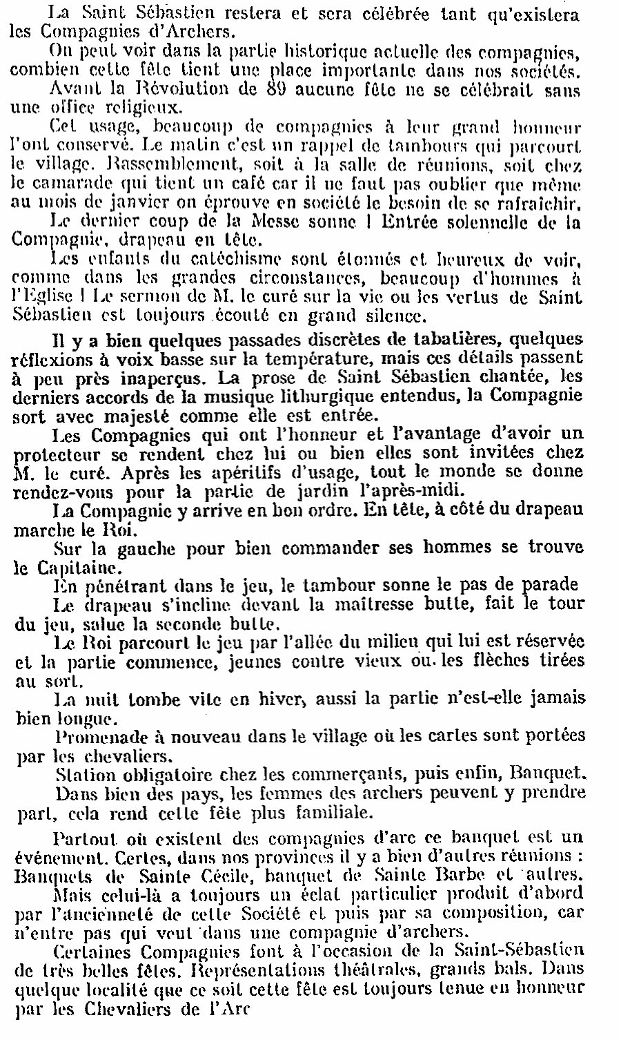Extraits de l’annuaire des Compagnies du Noble Jeu de l’Arc de René Lenoir (1925)